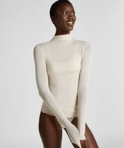 Super Soft Shirt aus Kaschmir-Mix mit Rollkragen - Weiß