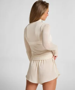 Super Soft Shirt aus Kaschmir-Mix mit Rollkragen - Weiß