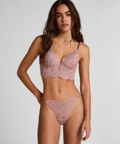 Tanga mit hohem Beinausschnitt Essie - Lila