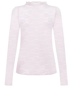 Top aus Allover-Spitze - Rosa