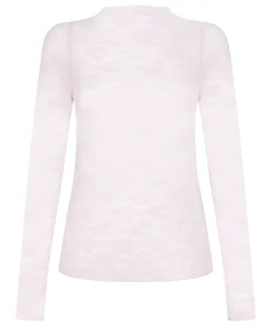 Top aus Allover-Spitze - Rosa