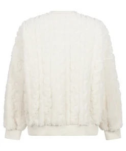 Top Cable Fleece - Weiß