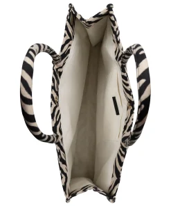 Tote Bag Zebra-Print - Schwarz