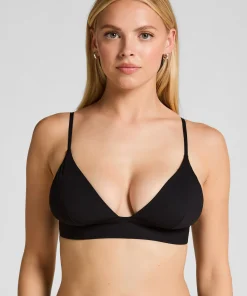 Triangel Bralette Smooth - Schwarz