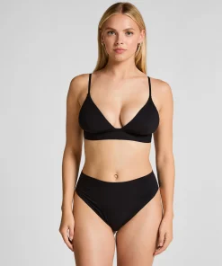 Triangel Bralette Smooth - Schwarz