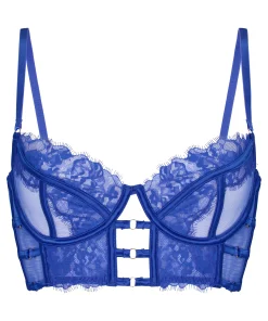 Unwattierter Longline-Bügel-BH Nienke - Blau