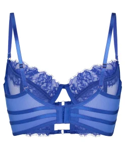 Unwattierter Longline-Bügel-BH Nienke - Blau