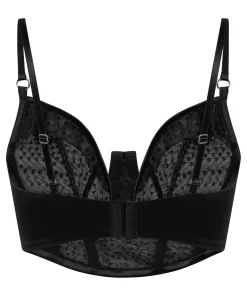 Unwattierter Longline-Bügel-BH Elle - Schwarz