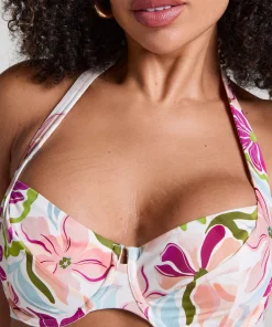 Unwattiertes Bügel-Bikinioberteil Ayanna - Weiß