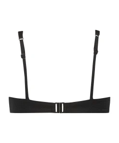 Unwattiertes Bügel-Bikini-Top Scallop - Schwarz