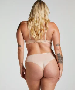 Vorgeformter Bügel-BH Angie mit Spitze - Beige