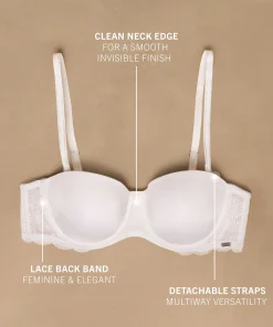 Vorgeformter Bügel-BH Angie, strapless - Weiß