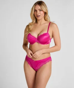 Vorgeformter Bügel-BH Lace & Shine - Rosa