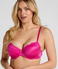 Vorgeformter Bügel-BH Lace & Shine - Rosa