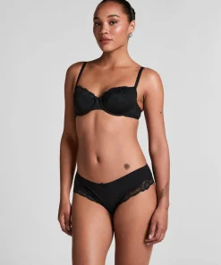 Vorgeformter Bügel-BH Secret Lace mit Spitze - Schwarz