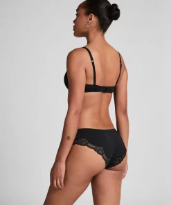 Vorgeformter Bügel-BH Secret Lace mit Spitze - Schwarz