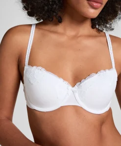 Vorgeformter Bügel-BH Secret Lace mit Spitze - Weiß