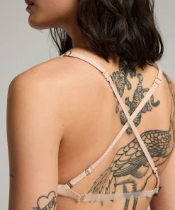 Vorgeformter Bügel-BH Transparent Back Multiway - Beige