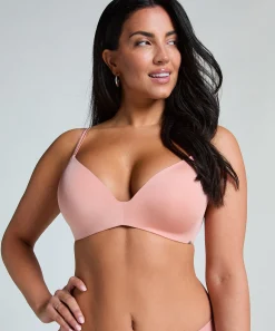 Vorgeformter BH ohne Bügel Mona - Rosa