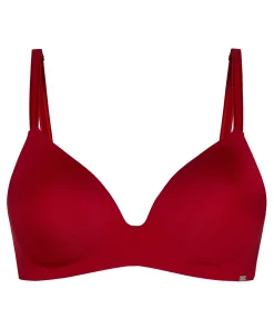 Vorgeformter BH ohne Bügel Mona - Rot