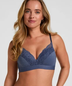 Vorgeformter BH ohne Bügel Sophie - Blau