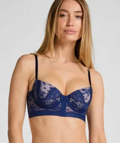 Vorgeformter Longline-Bügel-BH Lou - Blau