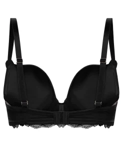 Vorgeformter Longline-Push-up-Bügel-BH Avela - Schwarz