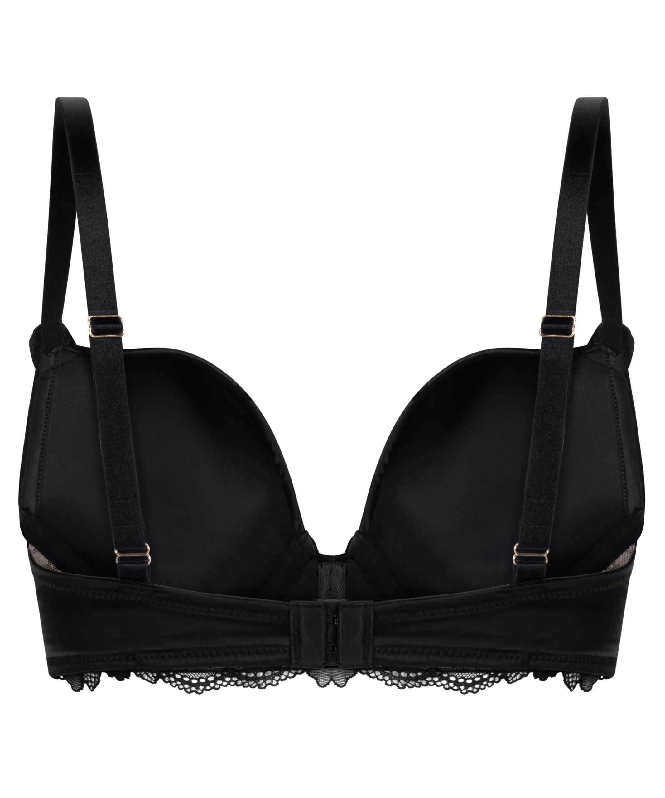 Vorgeformter Longline-Push-up-Bügel-BH Avela - Schwarz
