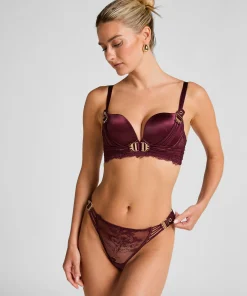 Vorgeformter Longline-Push-up-Bügel-BH Avela - Rot