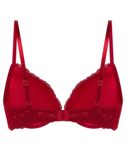 Vorgeformter Push-up-Bügel-BH Marine - Rot