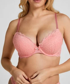 Vorgeformter Push-up-Bügel-BH Marine - Rosa
