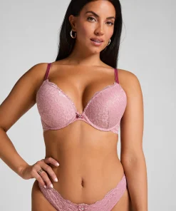 Vorgeformter Push-up-Bügel-BH Marine - Rosa
