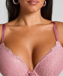 Vorgeformter Push-up-Bügel-BH Marine - Rosa