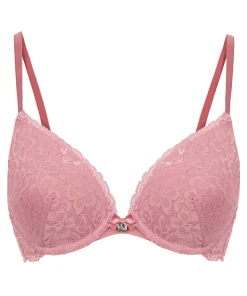 Vorgeformter Push-up-Bügel-BH Marine - Rosa