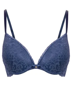 Vorgeformter Push-up-Bügel-BH Marine - Blau