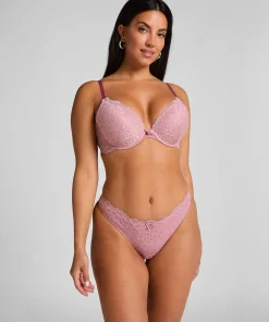 Vorgeformter Push-up-Bügel-BH Marine - Rosa