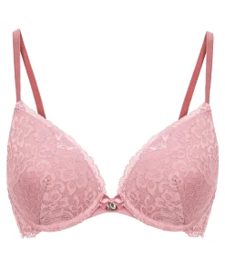 Vorgeformter Push-up-Bügel-BH Marine - Rosa