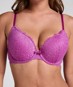 Vorgeformter Push-up-Bügel-BH Marine - Rosa