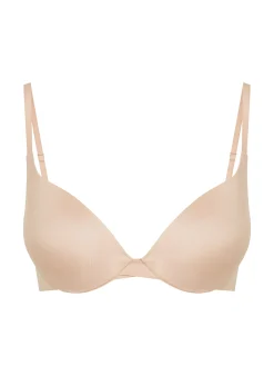 Vorgeformter Push-Up-Bügel-BH Smooth - Beige