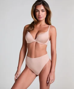 Vorgeformter Push-Up-Bügel-BH Smooth - Beige