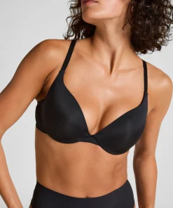 Vorgeformter Push-Up-Bügel-BH Smooth - Schwarz