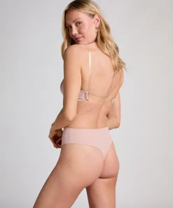 Vorgeformter Push-up-Bügel-BH Transparant - Beige