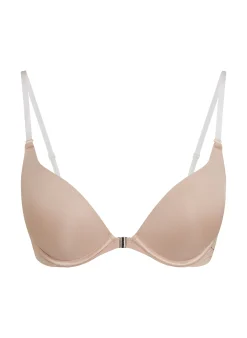 Vorgeformter Push-up-Bügel-BH Transparant - Beige