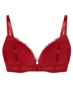 Vorgeformter Push-up-Bügel-BH Teddy - Rot
