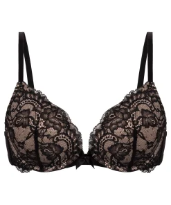 Vorgeformter Push-up-Bügel-BH Teddy - Schwarz