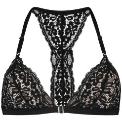 Vorgeformter Triangel-Bralette Rose - Schwarz