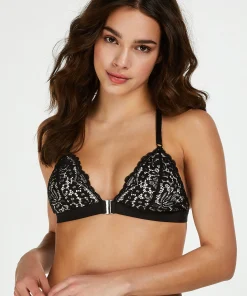 Vorgeformter Triangel-Bralette Rose - Schwarz