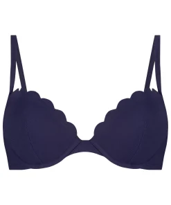Vorgeformtes Bügel-Bikinitop Scallop - Blau