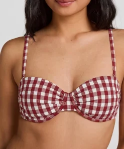 Vorgeformtes Bikini-Oberteil mit Bügel Amalfi - Rot