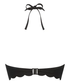 Vorgeformtes Push-up Bügel-Bikinitop Scallop Cup A - E - Schwarz